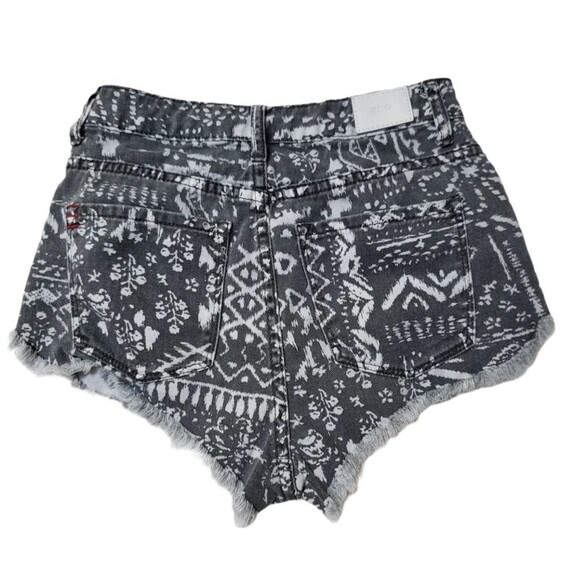 BDG DOLPHIN Super High Rise gray Cheeky shorts tribal floral print Size 25(S) - Picture 2 of 5